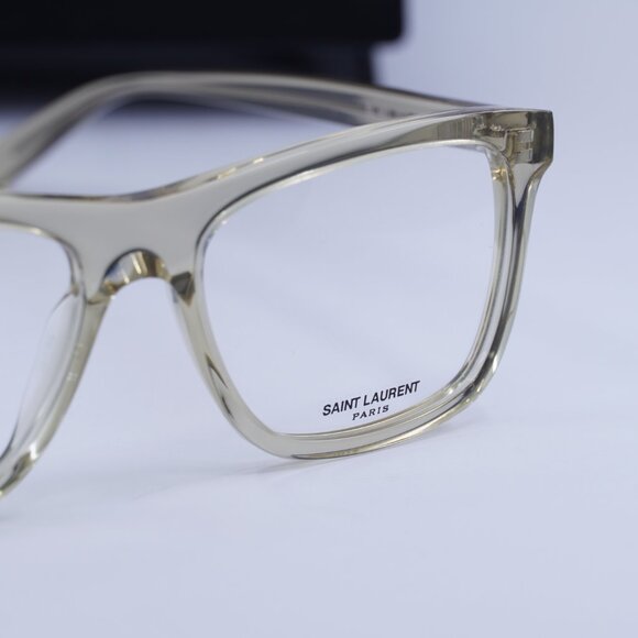 Final Price! Saint Laurent SL481 003 Transparent Yellow Eyeglasses 55mm - Picture 2 of 12